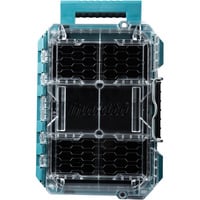 MAKTRAK Organizer kompakt , Werkzeugkiste blau/transparent, Transparenter Deckel