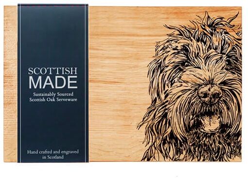 Selbrae House Just Slate Company Cockapoo 30cm Oak Serving Board