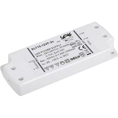 Self Electronics SLT15-12VF-2S LED-Trafo, LED-Treiber Konstantspannung 15W 1.25A 12 V/DC Montage auf entflammbaren Oberflächen