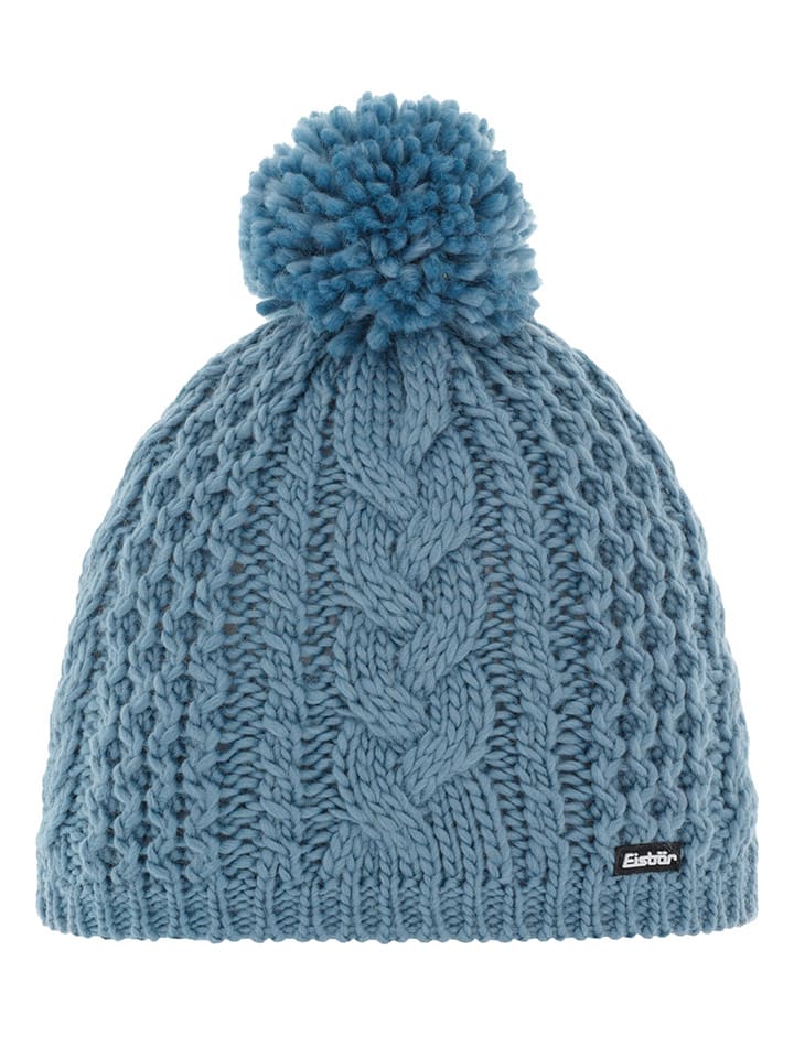 Eisbär Mütze "Afra Pompon" in Hellblau - onesize
