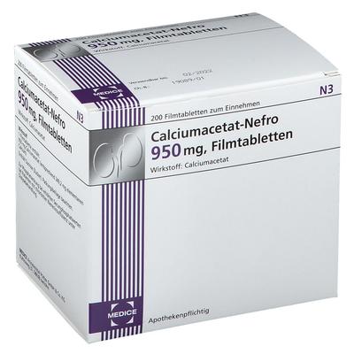 Calciumacetat Nefro 950 mg Filmtabletten 200 St