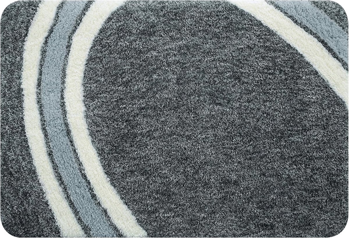 Zachte Microvezel Badmat Antislip Grijs 60x90 cm