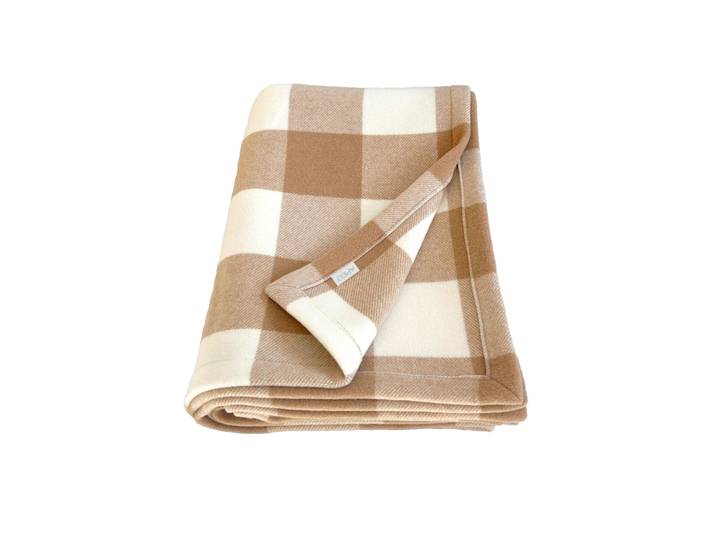Wohndecke APELT Alpine , braun (natur, beige), B:140cm L:180cm, Mischgewebe, Wohndecken, Wohndecke, Italienische Wolle