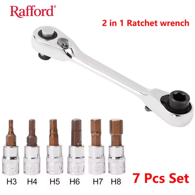 Tackle Tight Spaces And Quick Repairs With Ease Using This Compact Mini Ratchet Wrench. Designed For Efficiency, This Do 7 Pcs Set
