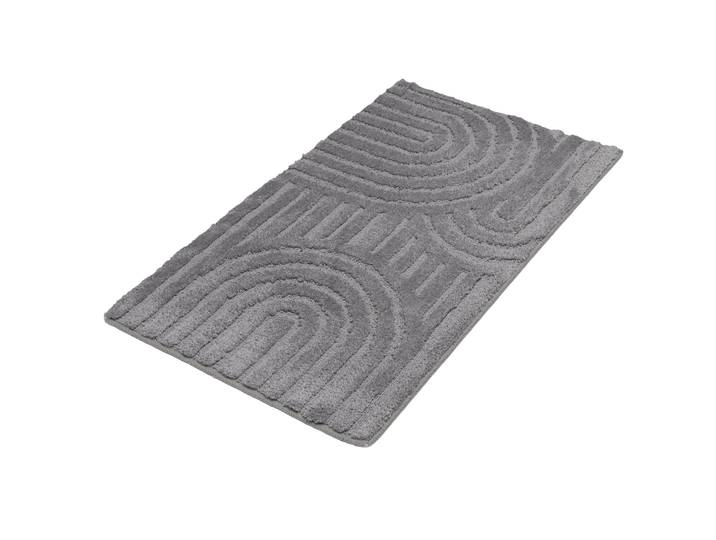 Badematte GOODPRODUCT Zen, Badvorleger, Badezimmer Teppich, Duschvorleger , grau, H:10mm, Polyester, Badematten, Badematte, Uni Farben, Hoch-Tief-Effekt, modernes Muster, Zen