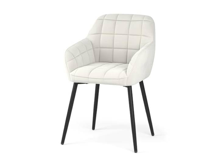 Vicco Esszimmerstuhl Relio, Beige, 53.5 x 55.5 cm mit rutschfesten Bodenschonern und pflegeleichter Oberfläche