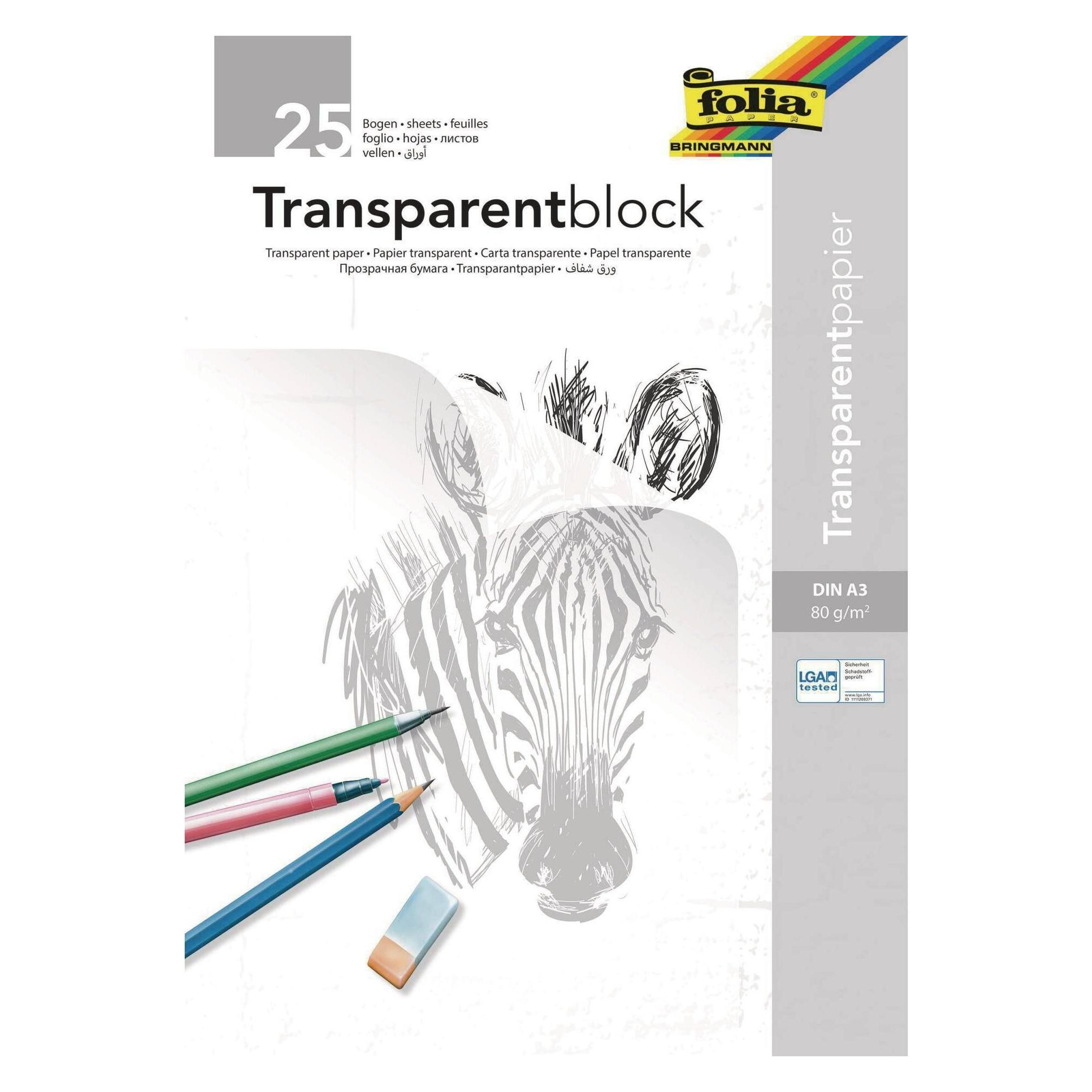 Folia Transparent-Papier-Blöcke (80 g/m², 1x) (03.8050.25)