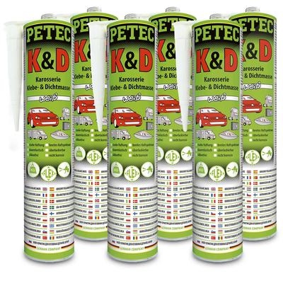 Petec 6x 310ml K&D Karosserie Klebe- u. Dichtmasse [Hersteller-Nr. 94530]