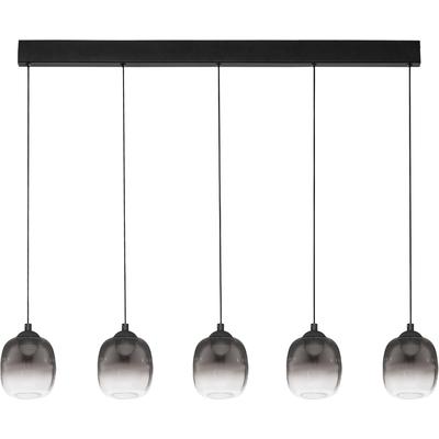 NOVA LUCE Pendelleuchte "KITA", grau (schwarz, rauch), 5, H: 120cm, 1 Stk., Leuchten, Pendelleuchte