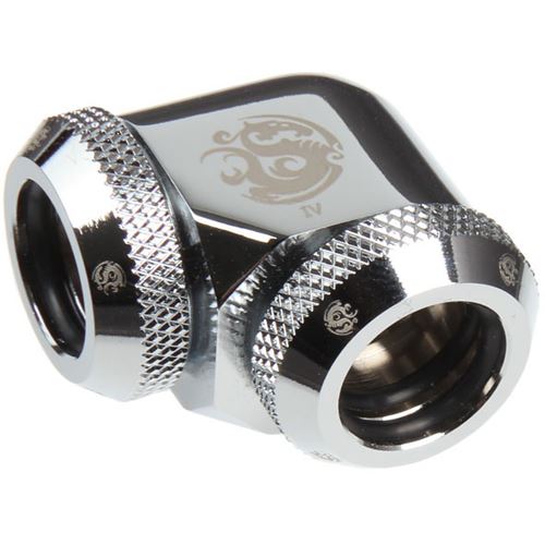 Bitspower Multi-Link Adapter 90 Grad für 2x 12mm AD - shiny silver