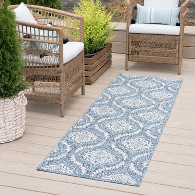 Alise Rugs Dennis Coastal Floral Indoor/Outdoor Area Rug