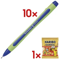 Schneider 10x Fineliner »Xpress« 1900 inkl. Fruchtgummi »Goldbären« 175 g blau