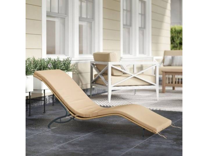 Transat jardin polyrotin hydrofuge coussin inclus 120kg UV - Mobilier extérieur balcon 166x63x76 cm beige