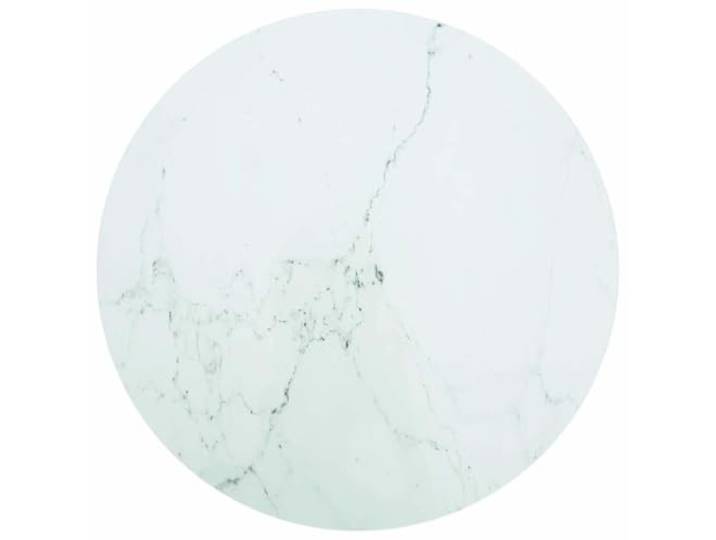 GHVBNMF Tischplatte Hartglas Marmor-Optik Ø90x1 cm Weiß für Esstisch Stilvoller Ersatz für Couchtische im Wohnzimmer. Pflegeleichtes Sicherheitsglas mit edler Textur wertet Räume optisch auf.
