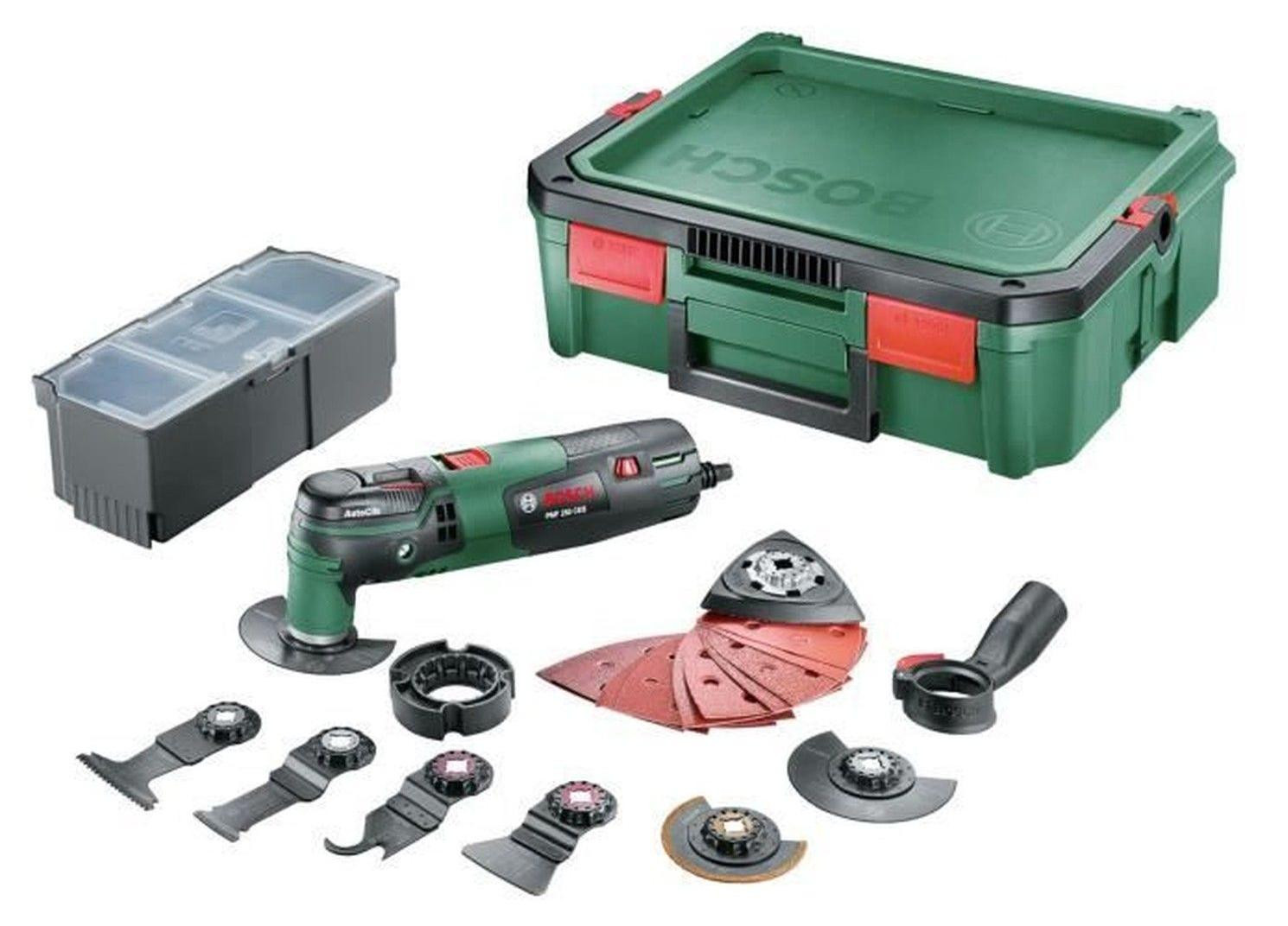 Bosch Multi-Tool PMF 250 CES Elektrisch met 20 Accessoires Groen