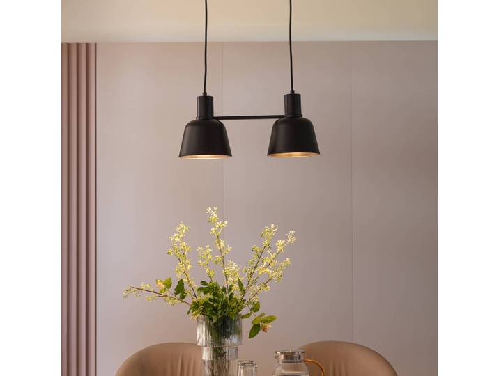 Designer Hängelampe Servan Lucande, dimmbar, schwarz, für Wohn- / Esszimmer, Metall, Design, Pendelleuchte