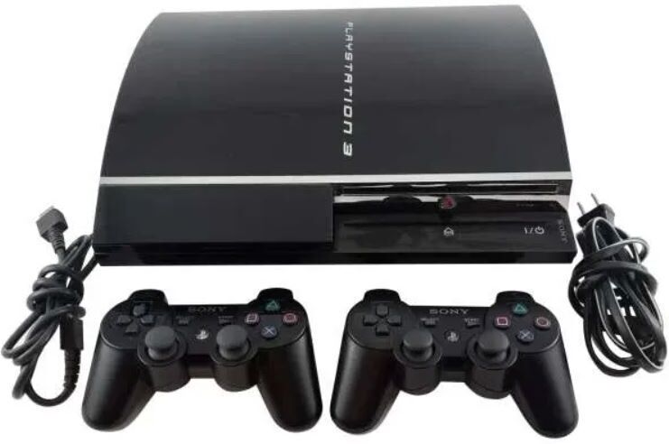 Sony PlayStation 3 Fat   40 GB   2 Controller   Schwarz - Refurbished