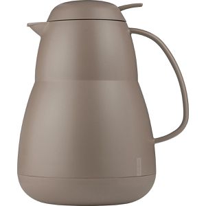 Helios Thermoskanne Zeo 7414-157, Kunststoff, mit Tipverschluss, warm grey, 1 Liter
