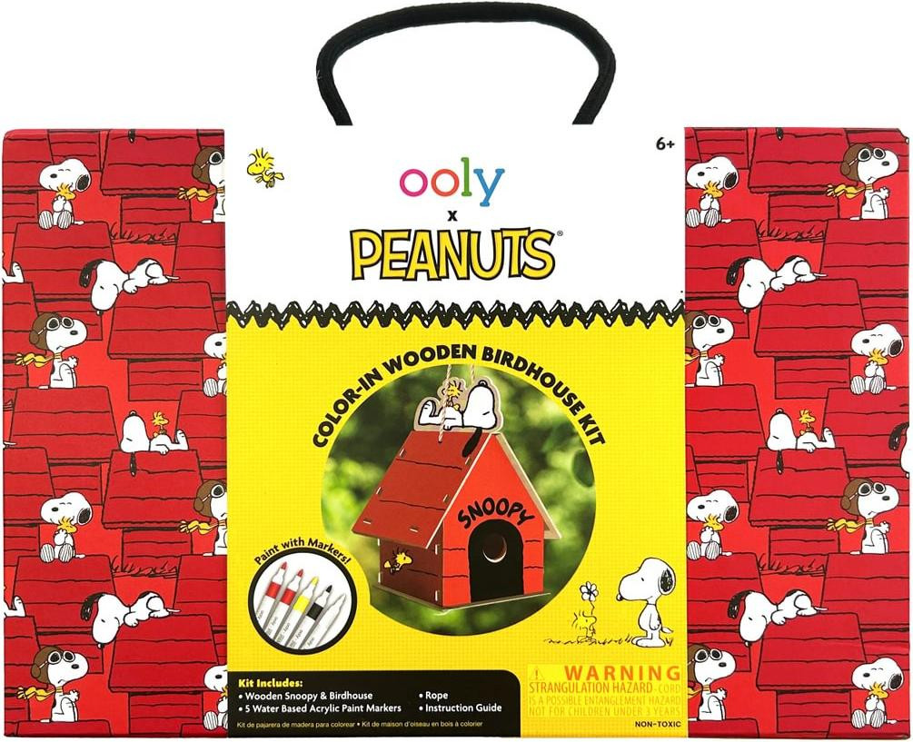 Ooly Snoopy Houten Vogelhuis Bouwset - Zelfbouw Peanuts Vogelhuis voor Kinderen