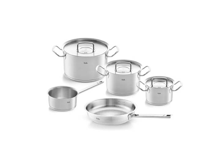 Fissler, Original-Profi Collection Kochgeschirr-Set 5-teilig, Edelstahl, Kochtöpfe, Pfanne und Stielkasserolle, Induktion