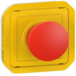 Legrand 069547L Plexo New Einsatz NOT-AUS Taster, 3A, IP 55, IK 07, in der Farbe: Gelb