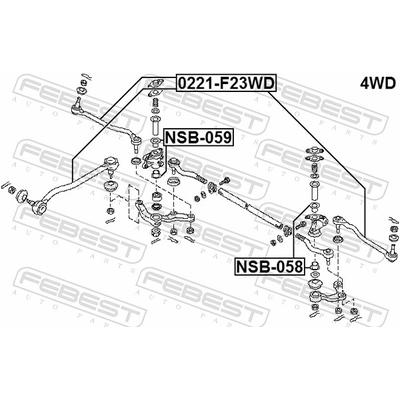FEBEST Spurstangenkopf 0221f23wd Vorderachse für NISSAN
