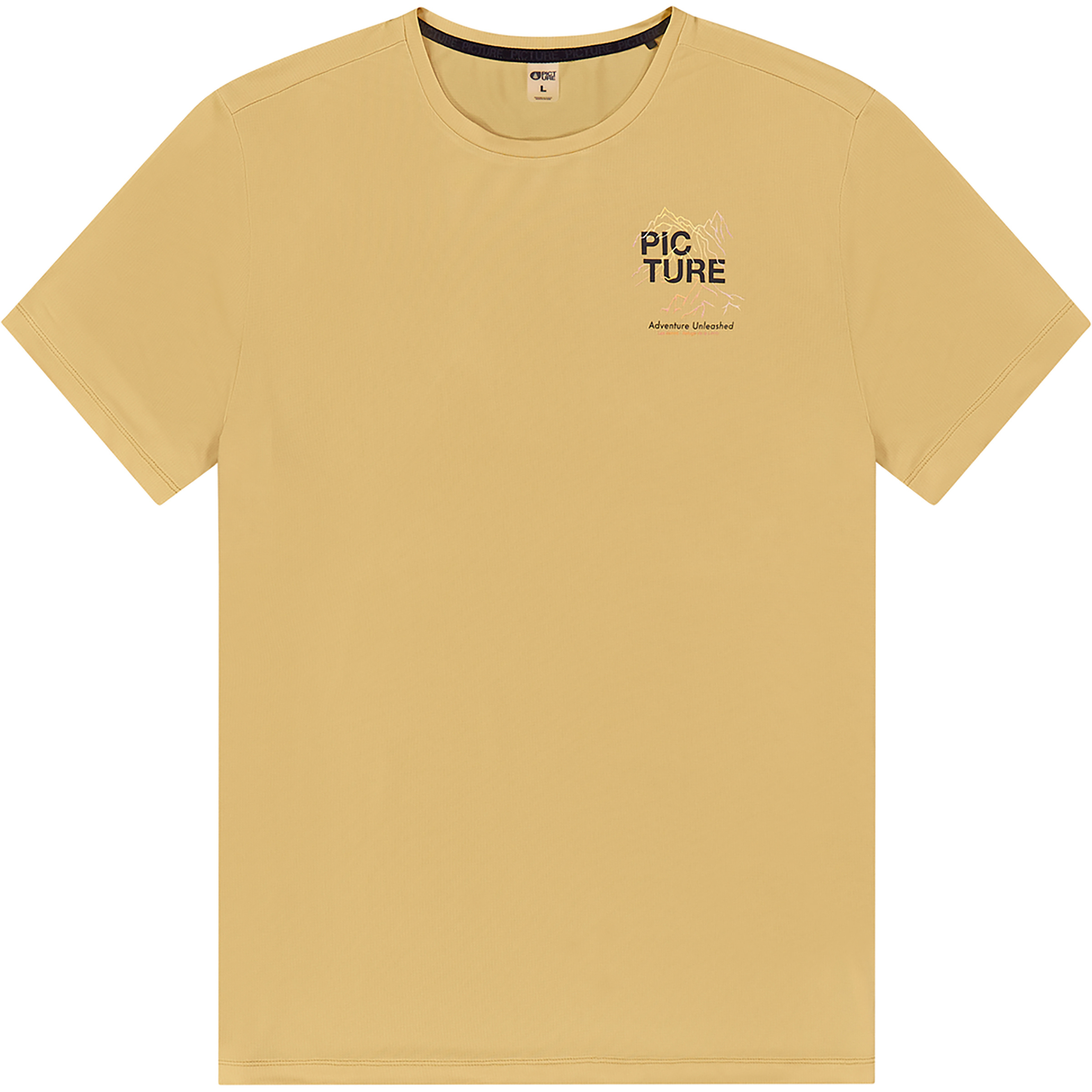 Picture Travis Tech Herren T-Shirts gelb Größe L Lifestyle Schnell trocknend