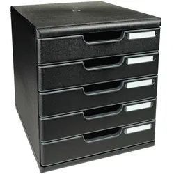 EXACOMPTA Schubladenbox »Classic Ecoblack Modulo« 5 Schubladen schwarz, 28.8x32x35 cm