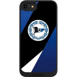 Nivocase Handyhülle für Apple iPhone 8 Hülle NIVOpure Case Schwarz Arminia Bielefeld DSC Offizielles (Apple iPhone 8), Smartphone Hülle, Schwarz