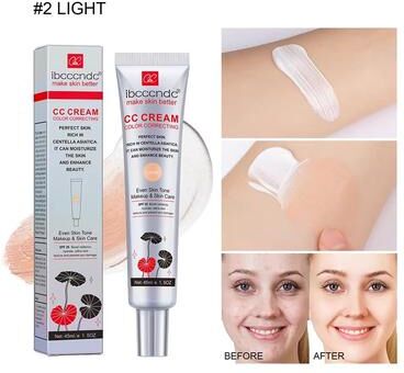 Inspired Finds 45 Ml Color Correcting CC Cream With Centella Asiatica Natural Concealer & Whitening Liquid Foundation light