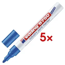 Edding 5x Industrie-Lackmarker »8750« blau