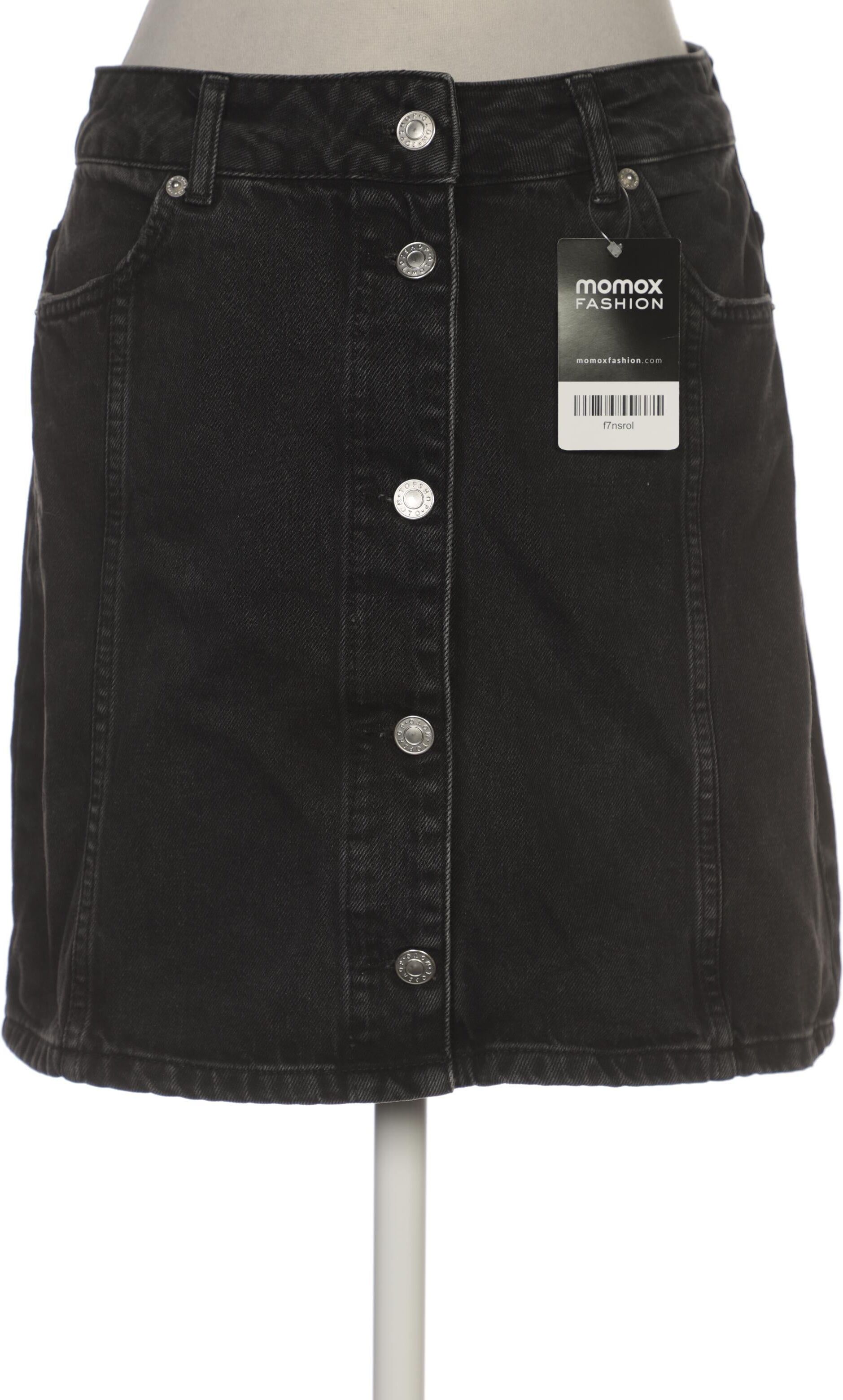 Topshop Tall Damen Rock, Schwarz, Gr. EU 38, Baumwolle - Second Hand