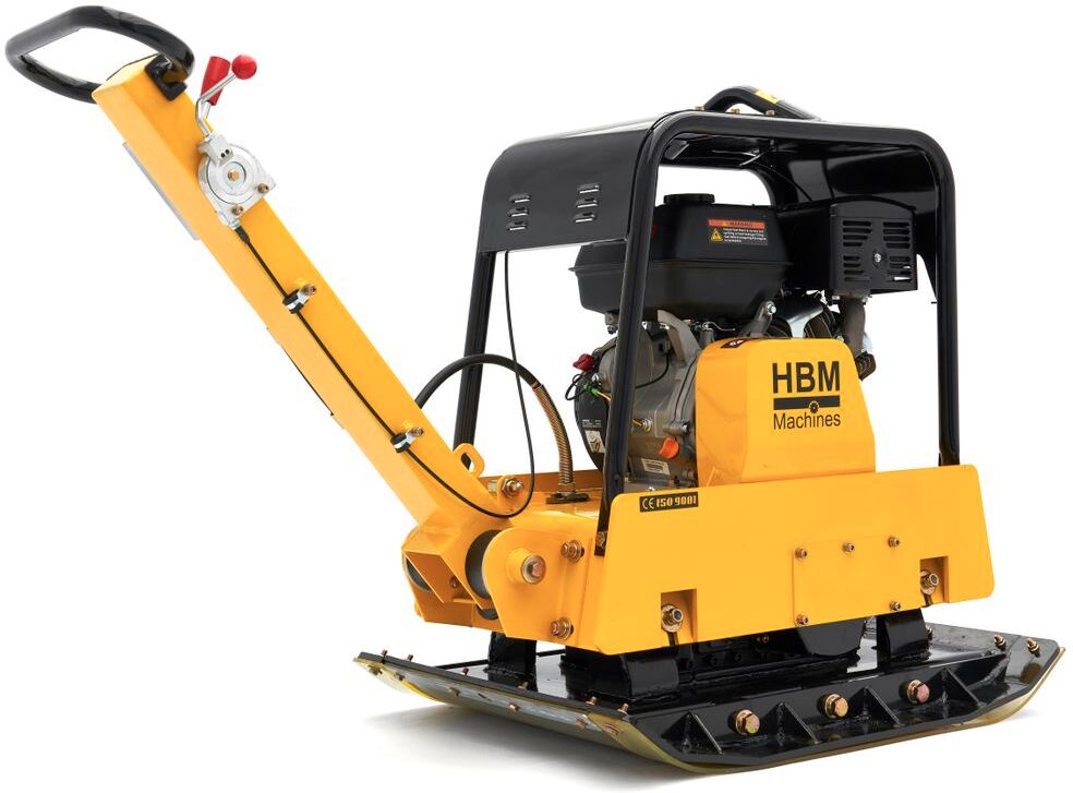 HBM Professional 13 HP - 38KN Plaque vibrante réversible 820 x 650 mm, y compris les roues et la plaque de protection de pavage