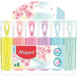 Maped Textmarker FLUO'PEPS Classic PASTEL, 6er Etui