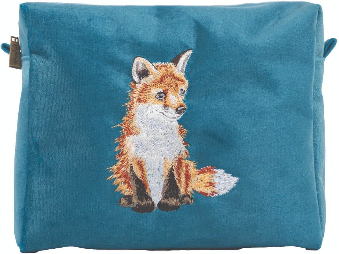 Wrendale Designs by Hannah Dale Embroidered Cosmetic Bag - Daydreamer - Fox