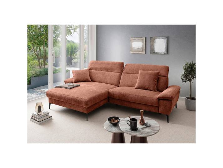 Livetastic Ecksofa, Rostfarben, Metall, Uni, Füllung: Schaumstoff, Ottomane links, L-Form, 300x178 cm, seitenverkehrt erhältlich, Rücken echt, Wohnzimmer, Sofas & Couches, Wohnlandschaften, Ecksofas