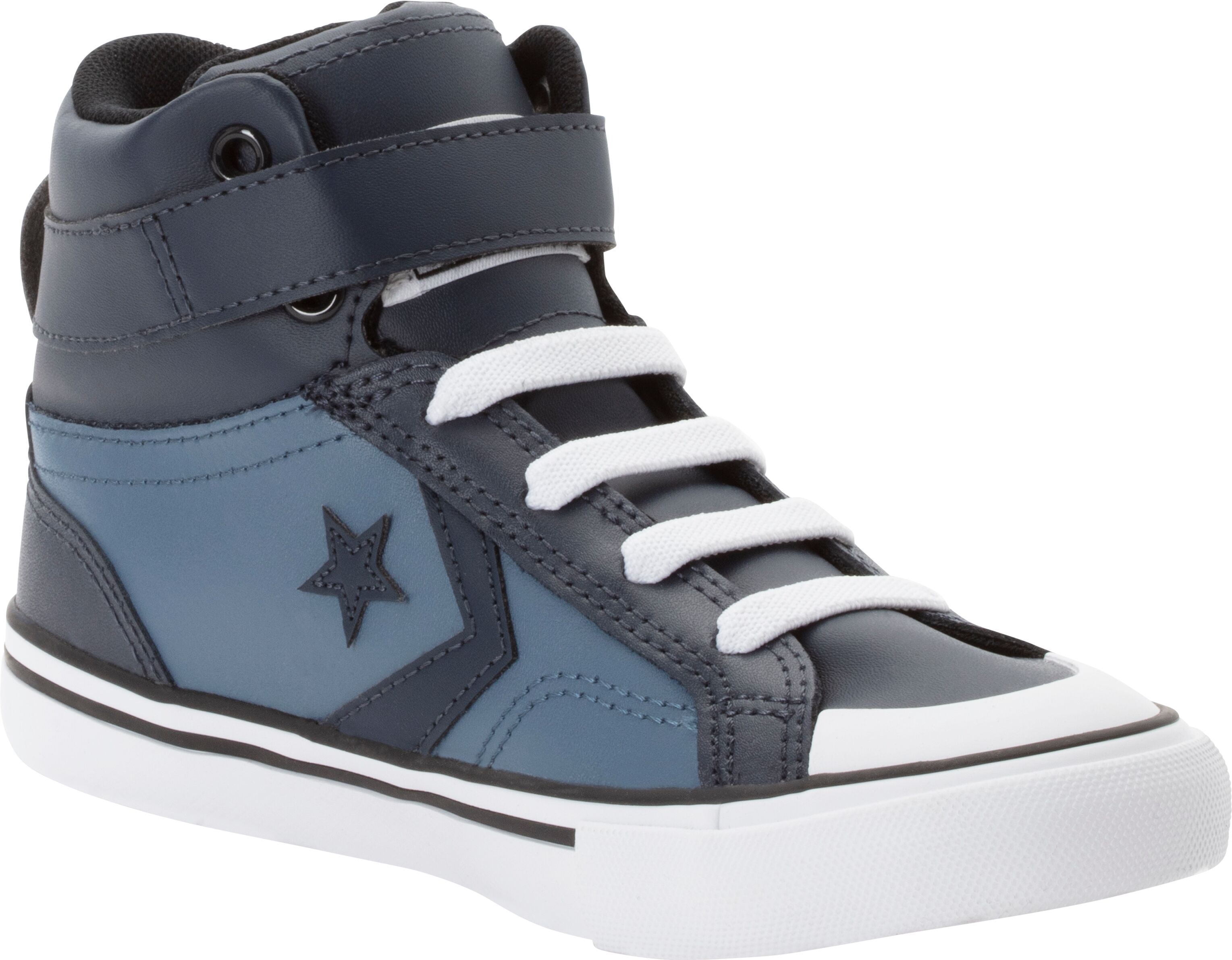 Sneaker CONVERSE "PRO BLAZE STRAP EASY-ON", Jungen, Gr. 29, blau (midnight pass, lakeside blau), Leder, Schuhe Sneaker