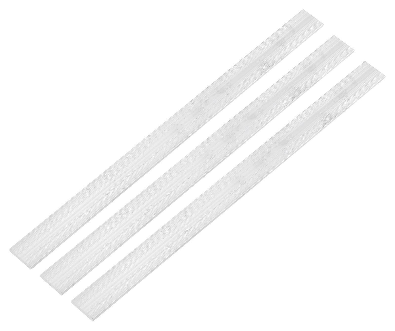 Dripio Aluminium platstaaf 3x20x305 mm, 3 stuks, 6061, geanodiseerd