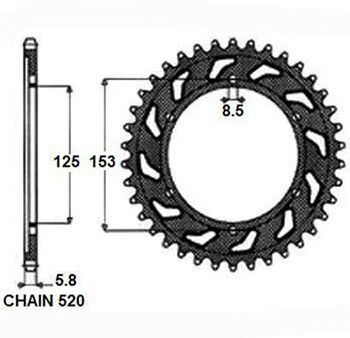 SUNSTAR 1-3559-49 Kettenrad