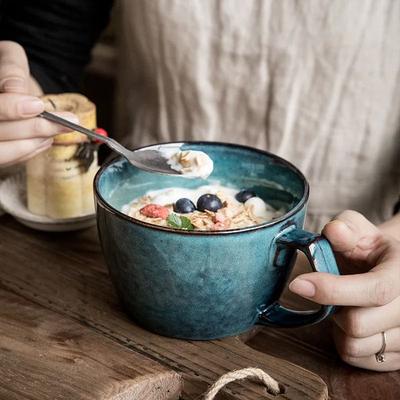 Uplift Essentials Sydney Blue Large Capacity Ceramic Oat Cup Sydney Blue Large Capacity Ceramic Oat Cup