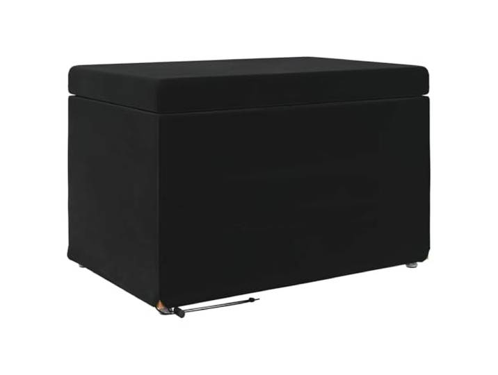 Makastle Hocker Schwarz 61 x 41 x 40 cm Samt und Engineering Holz
