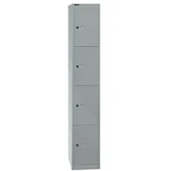 Bisley Garderobenschrank »Office« 1x 40 cm tiefes Abteil mit 4 Fächern silber, 30.5x180.2x45.7 cm