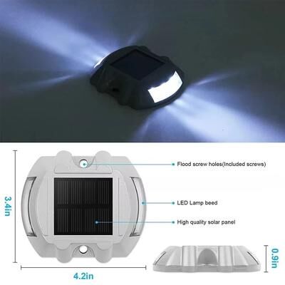 Inspired Finds Solar LED Road Stud Light Waterproof Horseshoe Reflective Landscape Marker Solar LED Road Stud Light Waterproof Horseshoe Reflective Landscape Marker