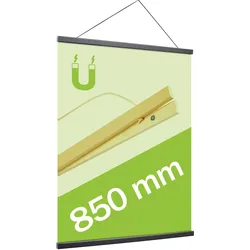 SPRINTIS Posterleiste 85 cm, holz, schwarz, magnetische Posterschiene im DIN A0 Format, Poster Aufhänger als gestalterisches Element, Kiefernholz