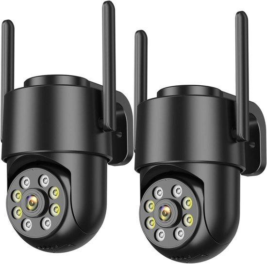 Reobiux Outdoor Camera Wifi Beveiliging Zwart IP66 Waterdicht met Nachtzicht