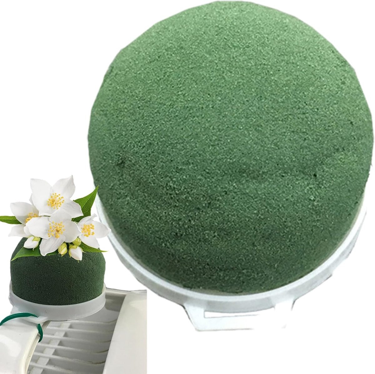 Mini Bloemenschuim Bloemmodder Blok voor Bloemschikken, Water Absorberend, Groen, 5,6 x 8,3 x 5,6 cm