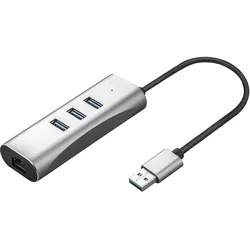 VALUE USB-A zu Gigabit Ethernet Konverter + Hub