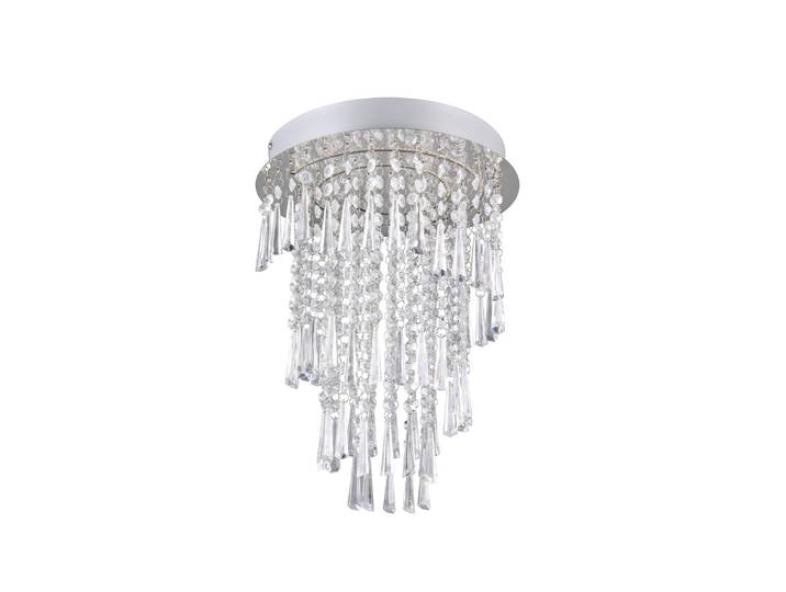 Reality Leuchten LED Deckenleuchte Pomp, dimmbar, chrom / silber, für Wohn- / Esszimmer, Kunststoff