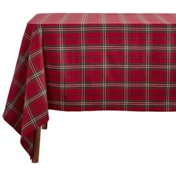 TISCHDECKE Edward rot kariert, 137/178 cm, 100% Baumwolle