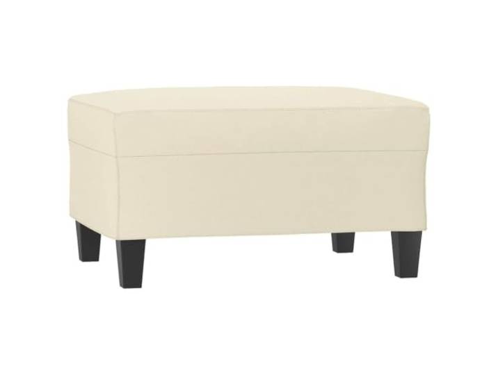 smnyxs Fußhocker, 70 x 55 x 41 cm, Kunstleder, cremefarben Kompakter Hocker, robuster Sperrholzrahmen, glatte Kunstleder-Oberfläche, einfache Reinigung, inkl. Montageanleitung